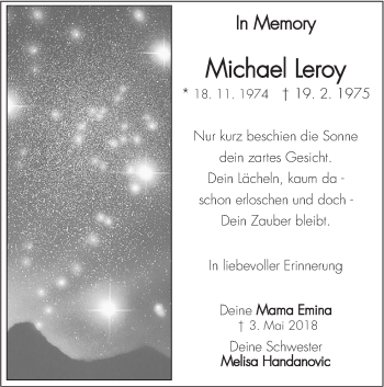 Traueranzeige von Michael Leroy von NWZ Neue Württembergische Zeitung