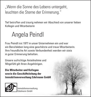 Traueranzeige von Angela Peindl von NWZ Neue Württembergische Zeitung