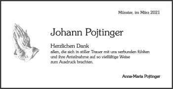 Traueranzeige von Johann Pojtinger von Rundschau Gaildorf