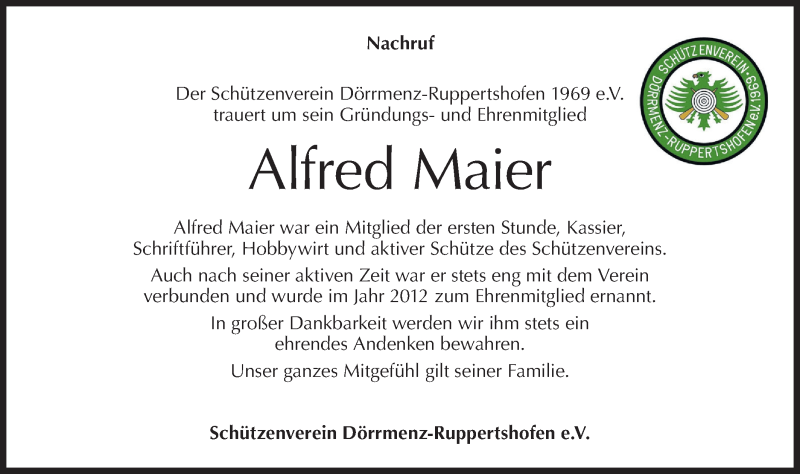  Traueranzeige für Alfred Maier vom 08.03.2022 aus Hohenloher Tagblatt