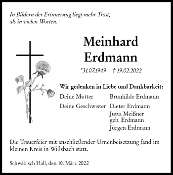 Traueranzeige von Meinhard Erdmann von Haller Tagblatt