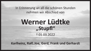 Traueranzeige von Werner Lüdtke von Haller Tagblatt
