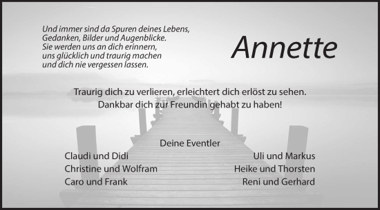Traueranzeige von Annette  von Haller Tagblatt