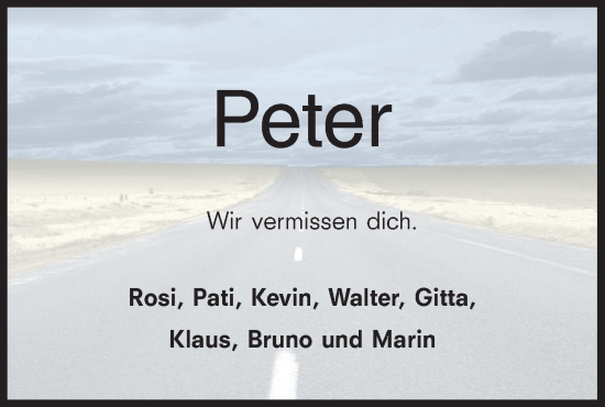 Traueranzeige von Peter  von Rundschau Gaildorf