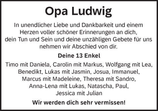 Traueranzeige von Ludwig  von Alb-Bote/Metzinger-Uracher Volksblatt
