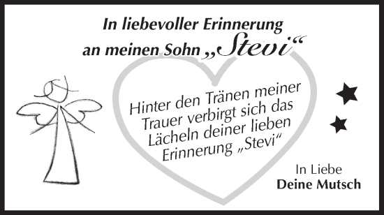 Traueranzeige von Stevi  von Rundschau Gaildorf