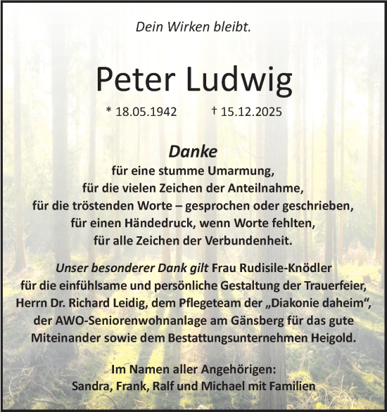 Traueranzeige von Peter Ludwig von Haller Tagblatt