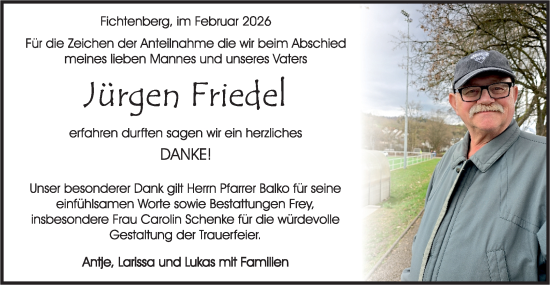 Traueranzeige von Jürgen Friedel von Rundschau Gaildorf/Haller Tagblatt